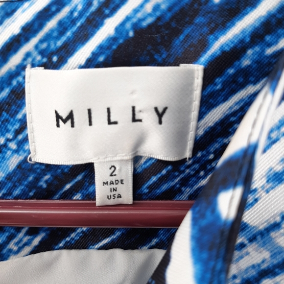 MILLY Sleeveless scribble print shift dress - Picture 6 of 8